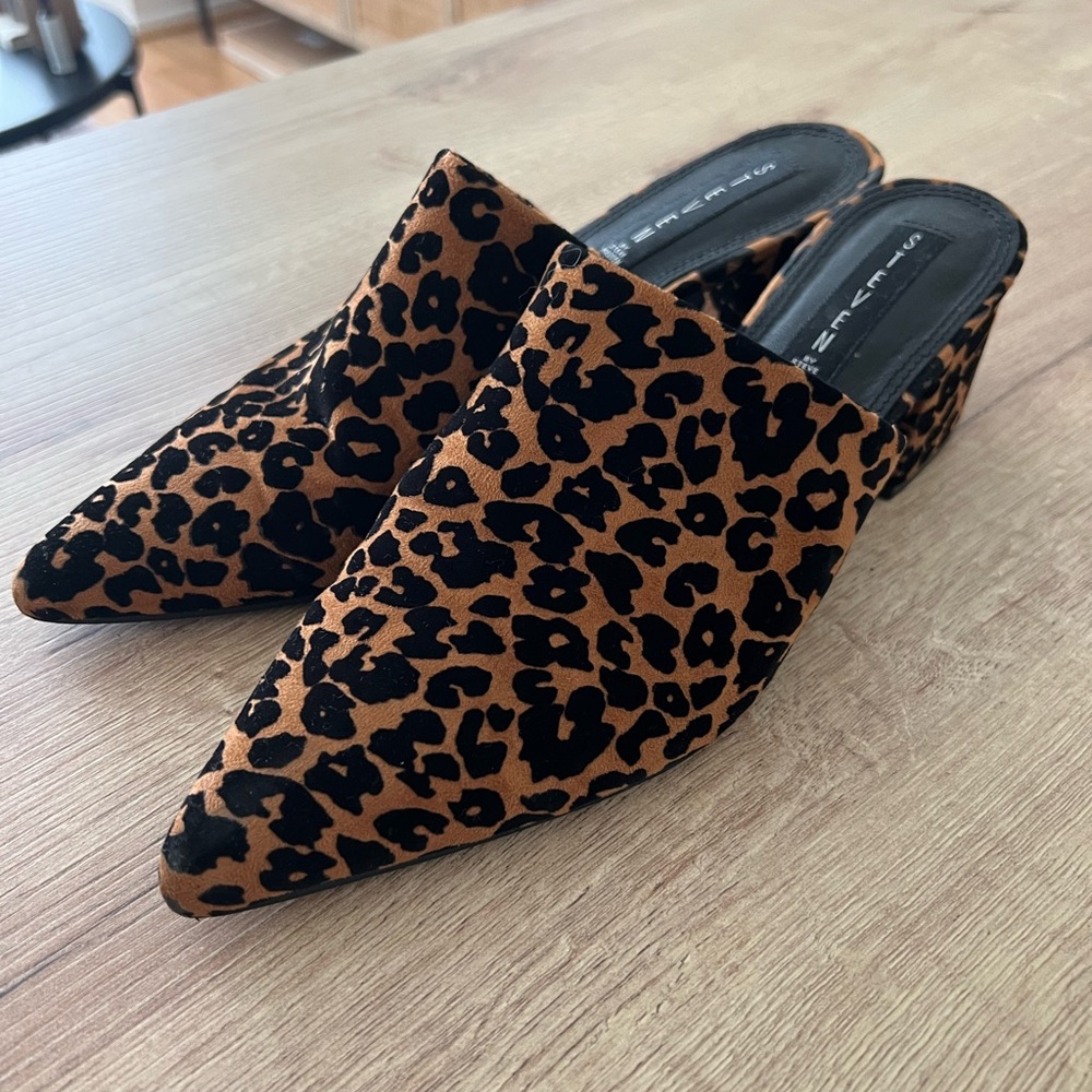 Leopard Print Mules